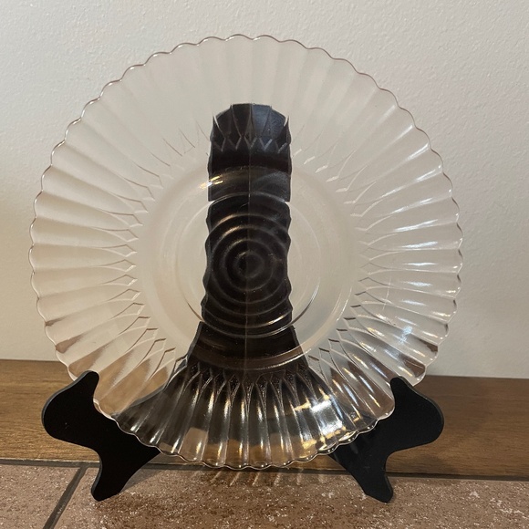 Macbeth Evan Pink Petalware Depression Glass Saucers - Picture 1 of 3